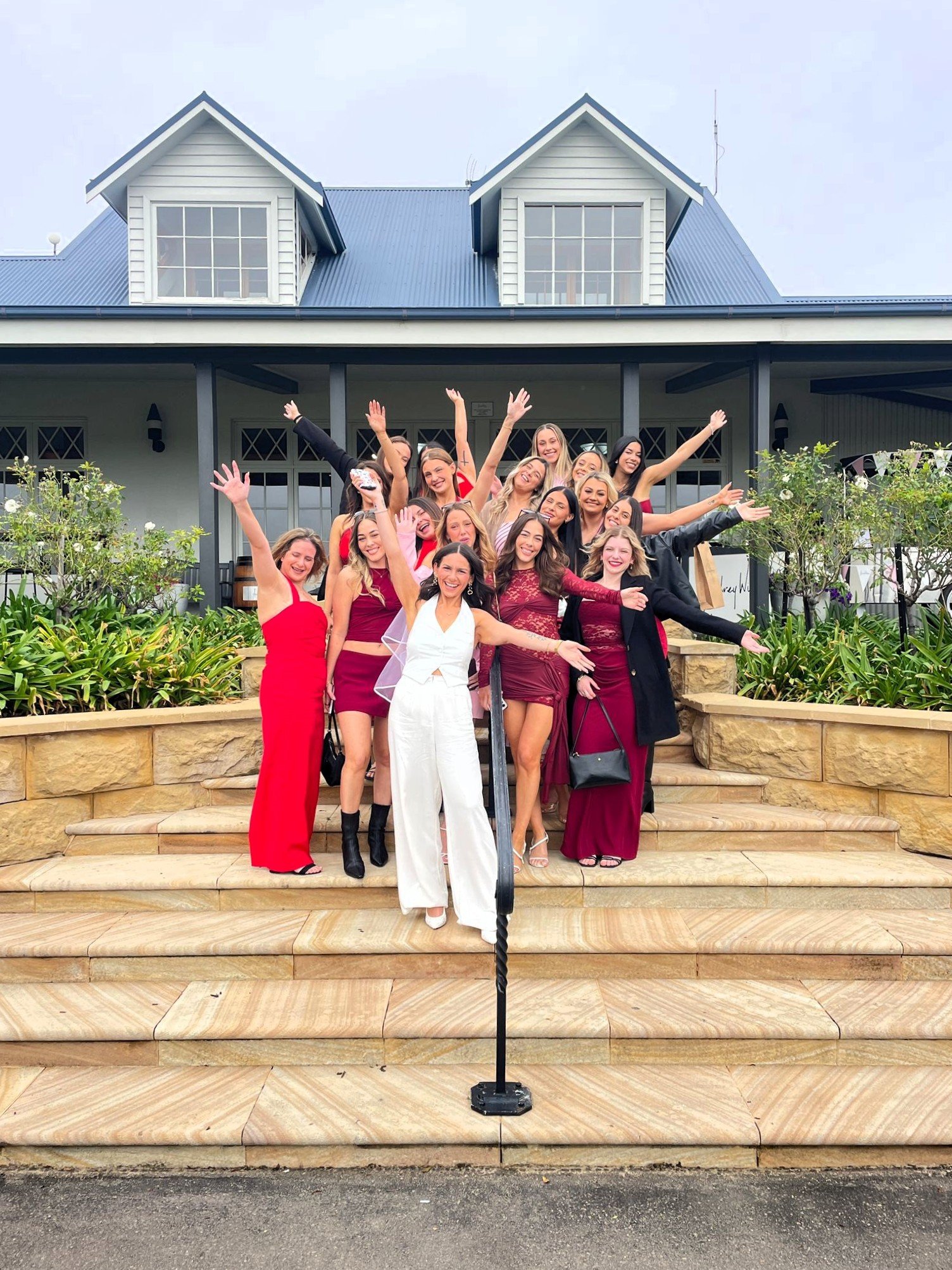 Large group celebration at a Hunter Valley winery